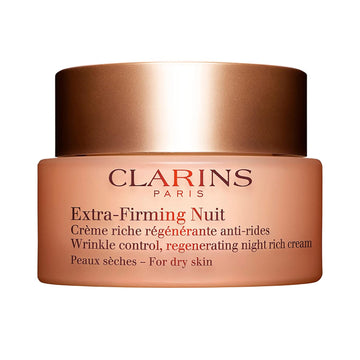Clarins Extra-Firming Night Cream | Anti-Aging Moisturizer | In Just 2 Weeks, Skin Appears Visibly Regenerated, Firmer and Tighter* | Evens Skin Tone | Nourishes and Soothes | Dry Skin Type | 1.6