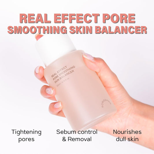 PONGDANG Real Effect Pore Smoothing Skin Balancer 6.76 .. | Instant Pore Tightening & Refining Facial Toner | Corrective Care for Enlarged & Saggy & Pigmented pores