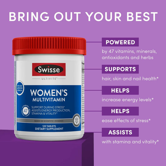 Swisse Daily Multivitamin for Women | 47 Vitamins, Antioxidants and Mi
