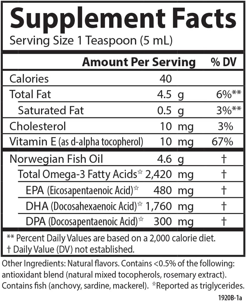  Carlson - Super DPA, 2,420 mg Omega-3s, 300 mg DPA, Heart H