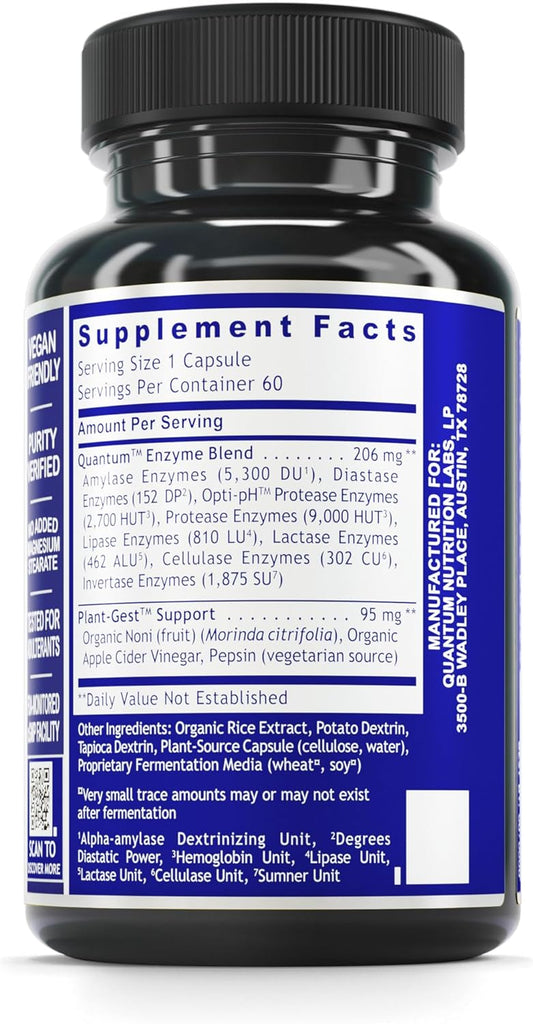 Quantum Digest - Digestion Enzymes for Digestion Support - Aid in The 2.08 Ounces