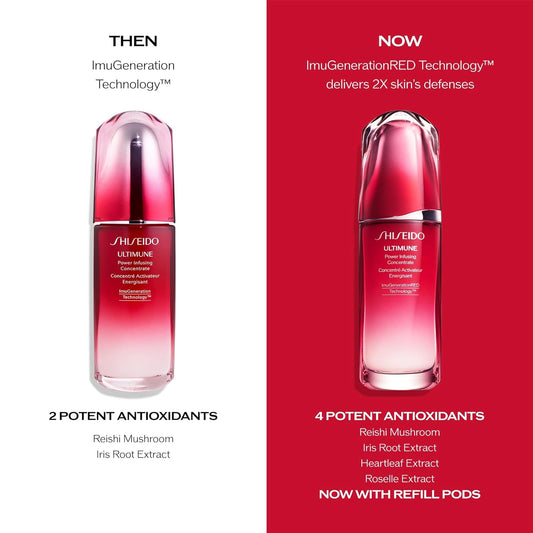 Shiseido Ultimune Power Infusing Concentrate - Antioxidant Anti-Aging Face Serum - Boosts Radiance, Increases Hydration & Improves Visible Signs of Aging