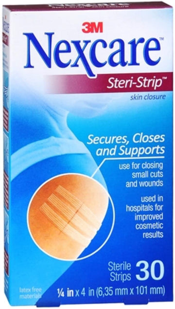 Nexcare Steri-Strip Skin Closure Strips 1/4 Inch X 4 Inches 30 Each