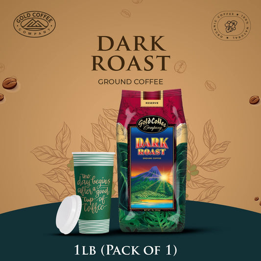 Gold Coffee Dark Roast Ground Coffee - Pack of 1