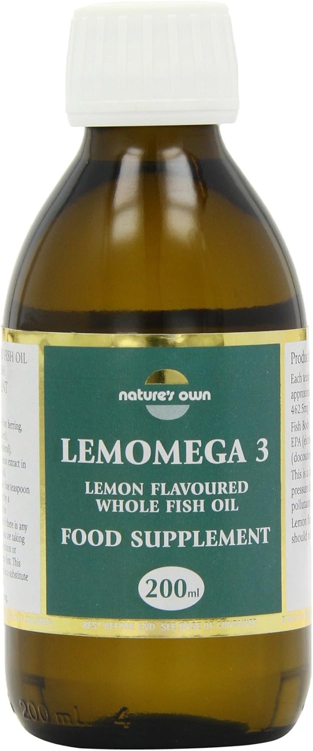 Natures Own LemOmega-3 (Lemon Flavoured Whole Fish Oil), 200 ml liquid