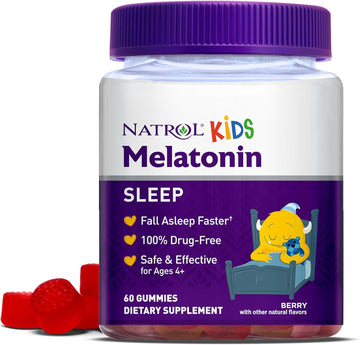 Natrol Kids Melatonin 1Mg, Dietary Supplement For Restful Sleep, 60 Be