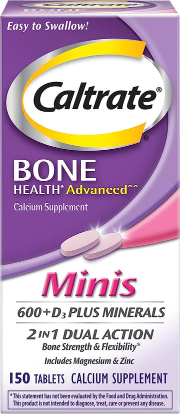 Caltrate Minis 600 Plus D3 Plus Minerals Calcium and Vitamin D Supplem