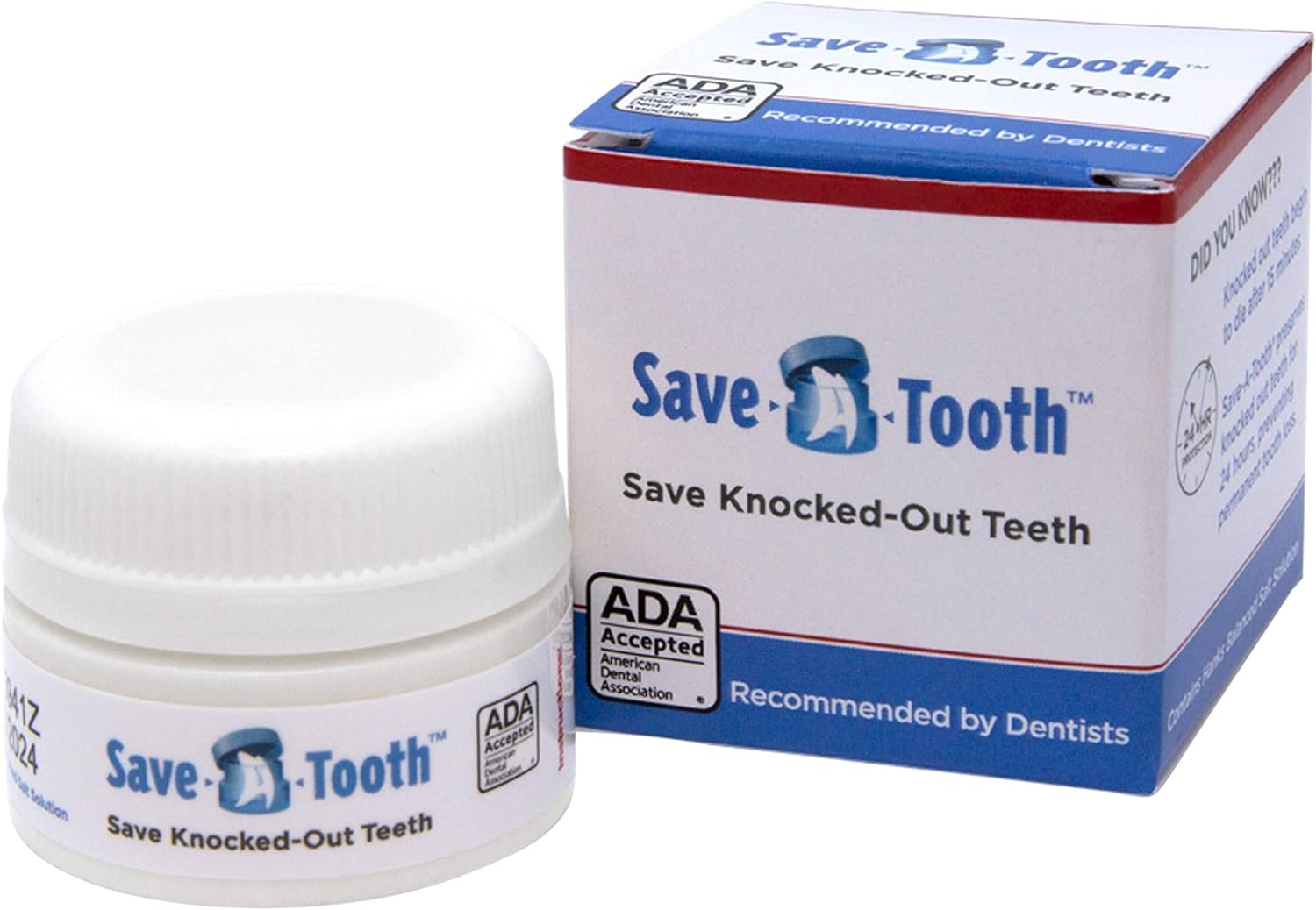 Save-A-Tooth Preservation Kit - Prevent Permanent Tooth Loss, Save Knocked Out Teeth for up to 24 Hours - Tooth Saver Made in the USA by SmartPractice - Keep in your Kit Bag for a Tooth Emergency