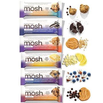 MOSH Variety Pack Protein Bars, 6pk, Keto Snack, Gluten-Free, No Added10.86 Ounces