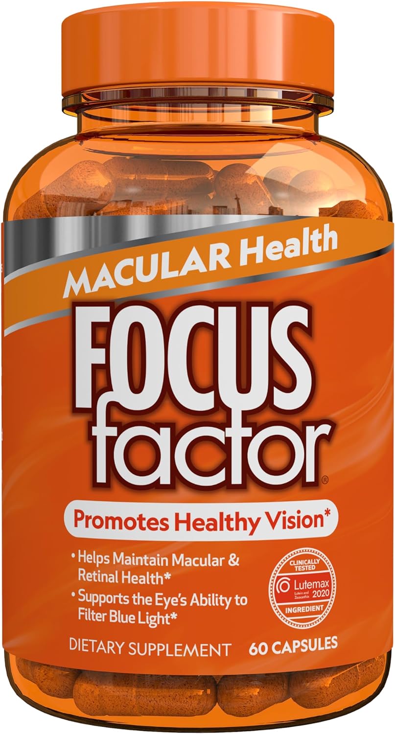 Focus Factor Macular Health Formula (60 Count) - Eye Vitamins for Macu