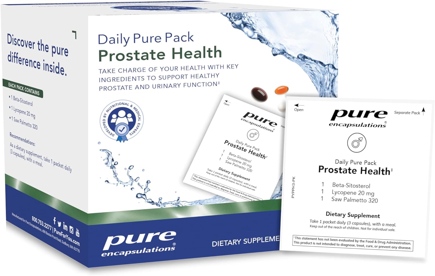 Pure Encapsulations Prostate Health | Daily Pure Pack | 30 Packets