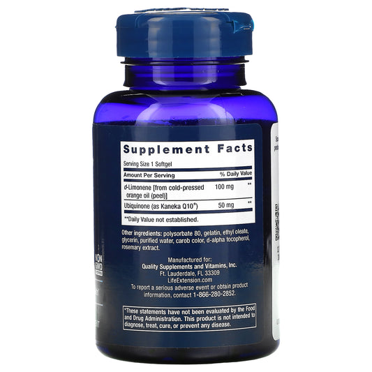 Life Extension, Super-Absorbable Coq10 With D-Limonene, 50 Mg Softgels