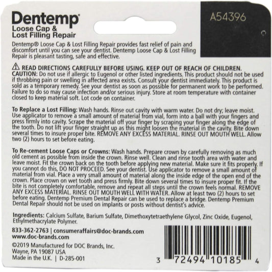 DENTEMP Maximum Strength Dental Repair 2.2 g (Pack of 3)