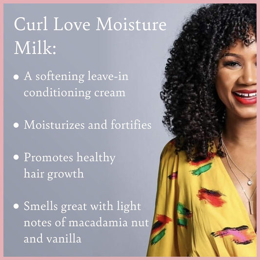 Camille Rose | Curl Love Moisture Milk | Leave-In Conditioner for Curly Hair - Hydrates, Reduces Frizz, Repairs Damaged Hair - Vanilla, 8