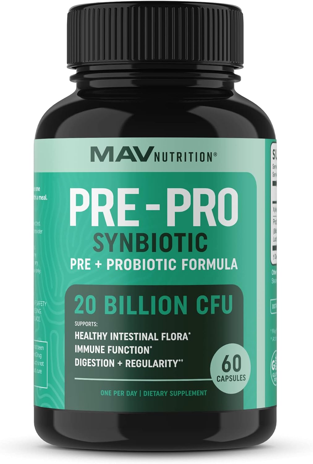 Probiotic & Prebiotic Capsules | Pre & Pro Biotics For Synbiotic Gut H2.12 Ounces