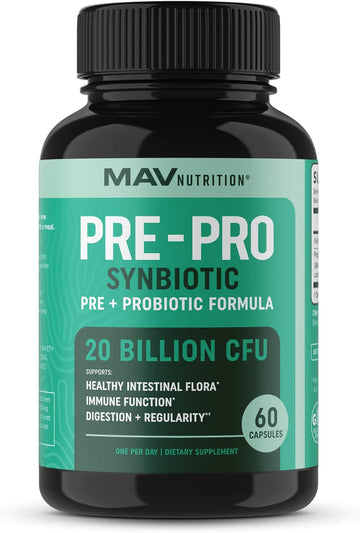 Probiotic & Prebiotic Capsules | Pre & Pro Biotics For Synbiotic Gut H2.12 Ounces