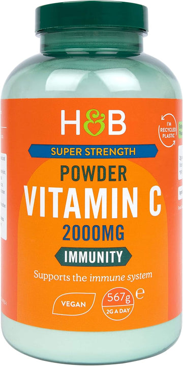 Holland & Barrett Vitamin C 2000mg Ascorbic Acid, 567G Powder, 567.00 630 Grams
