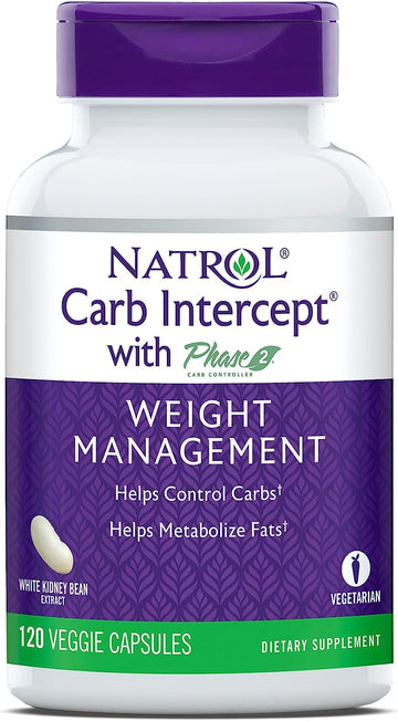 Natrol Carb Intercept With Phase 2 Carb Controller Capsules, White Kid5.1 Ounces