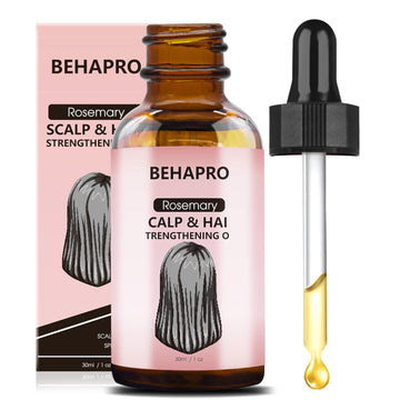 BEHAPRO Rosemary Oil for Hair Growth,Skin Care w/Castor Oil,Argan Oil for Beard,Eyebrow & Eyelash,Nourishes The Scalp,Ri