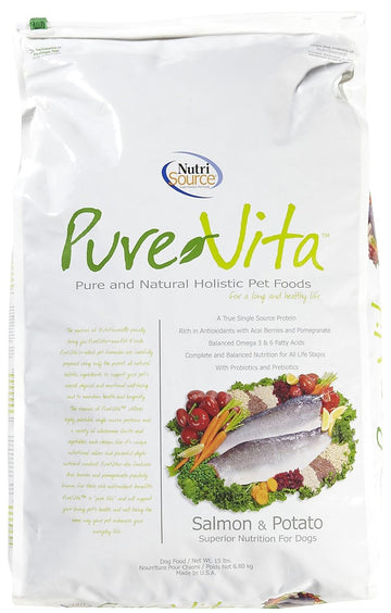 Pure Vita, Dry Dog Food, Salmon & Potato, 15 lb