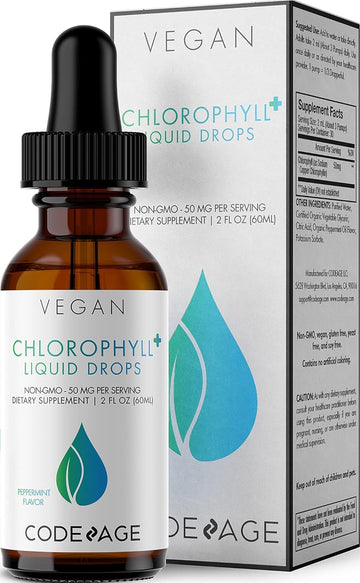 Codeage Chlorophyll Liquid Drops Supplement, Immune Support, Skin Care