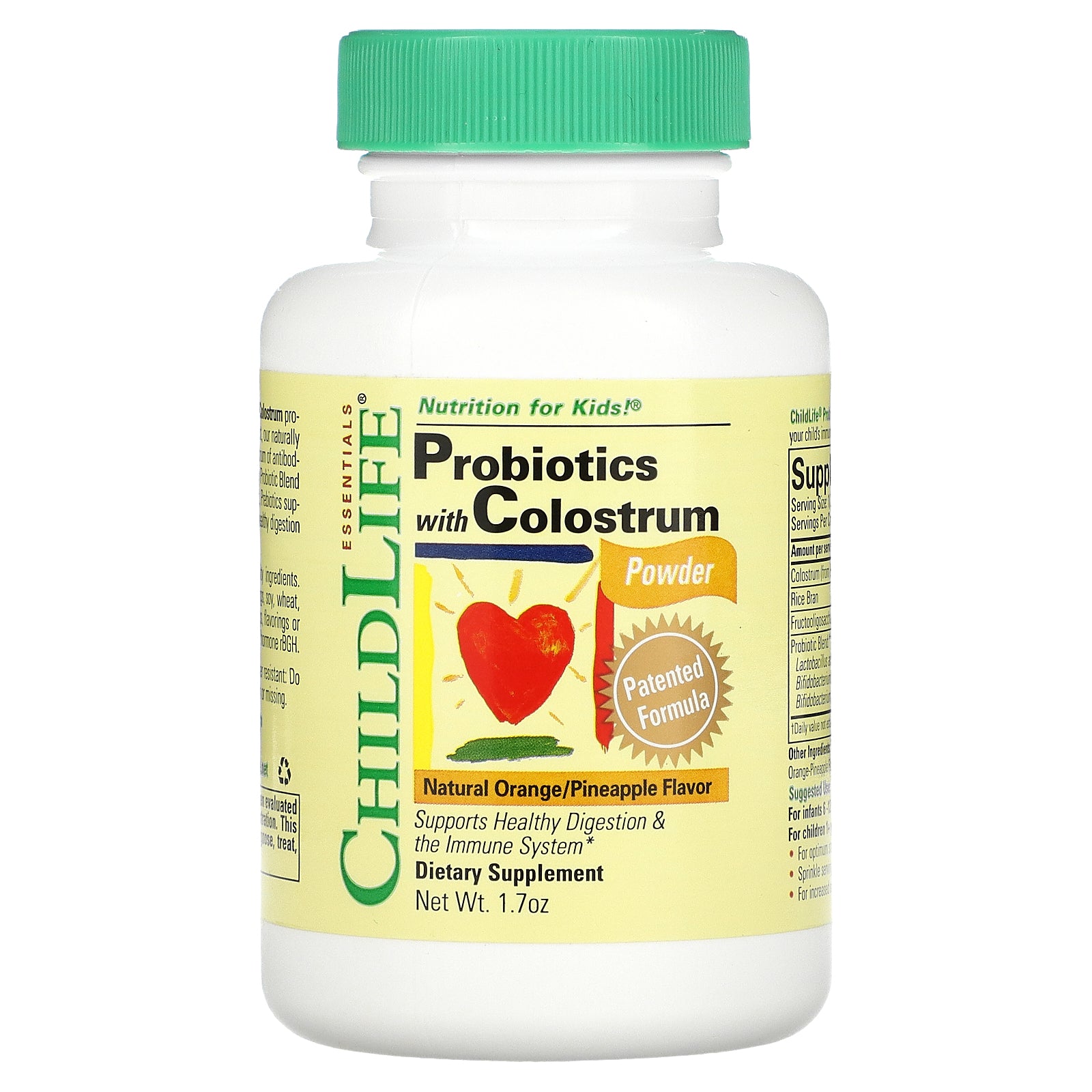 Childlife, Probiotics With Colostrum Powder, Tropical Orange