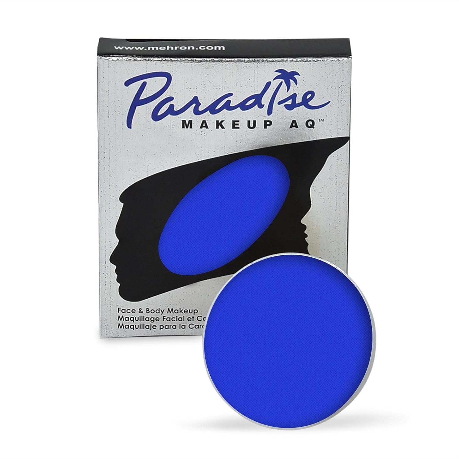 Mehron Makeup Paradise Makeup AQ Refill Size | Perfect for Stage & Screen Performance, Face & Body Painting, Beauty, Cosplay, and Halloween | Water Activated Face Paint, Body Paint, Cosplay Makeup .25  (7 ) (LAGOON BLUE)
