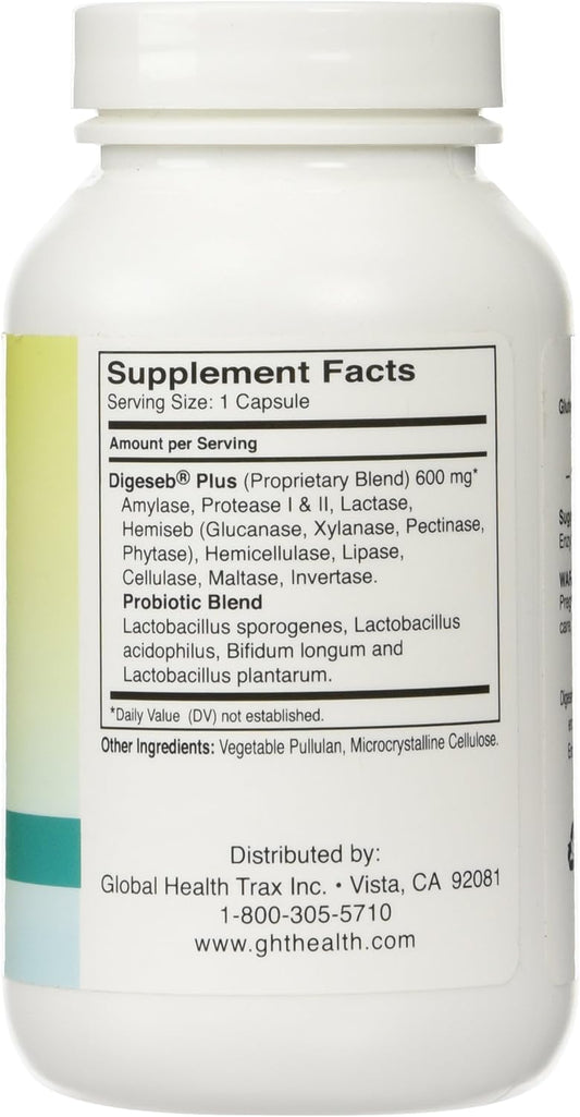 Global Health Trax Active Digestive Enzymes -- 90 Capsules3.53 Ounces