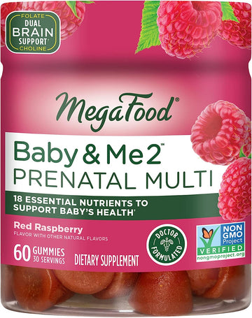 MegaFood Baby & Me 2 Prenatal Vitamin Gummies - Prenatal Vitamins for