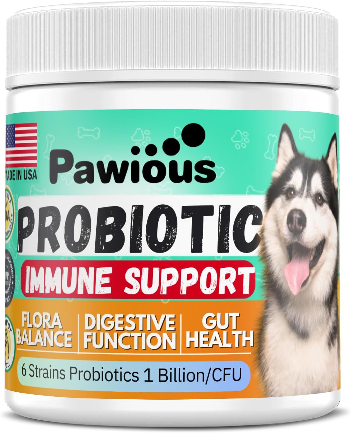 Probiotics for Dogs - Digestive Enzymes Gut Flora, Digestive Health, Immune System - Diarrhea Support, Itchy Skin, Aller