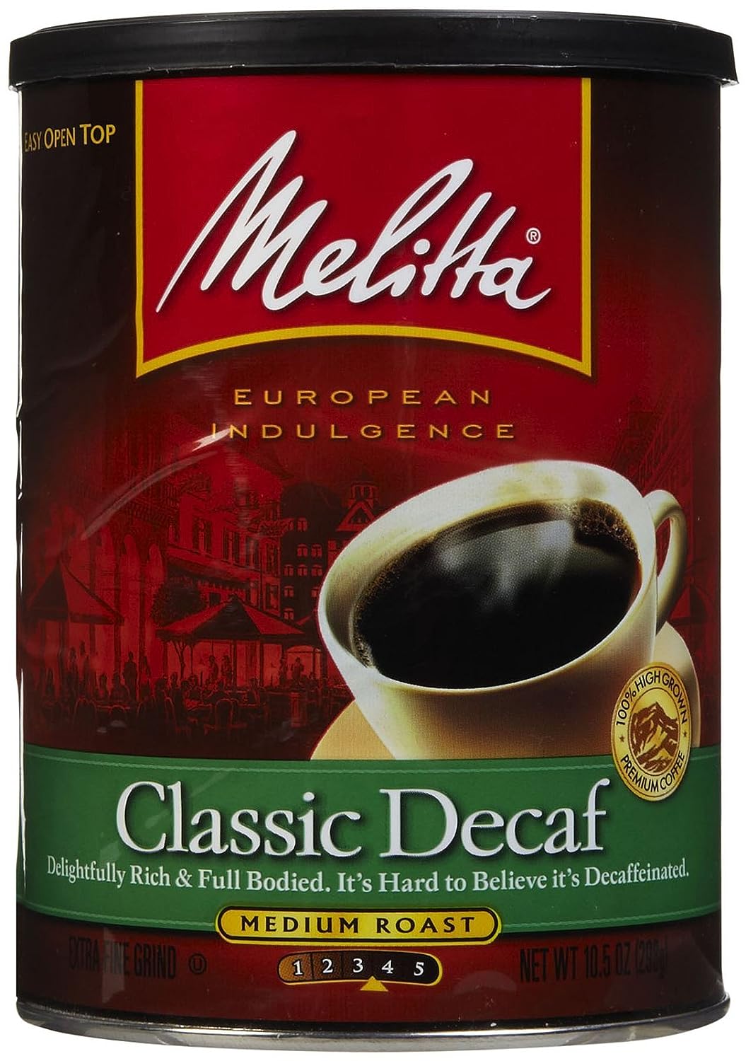 Melitta Classic Decaffeinated Ground Coffee, (Pack of 2)