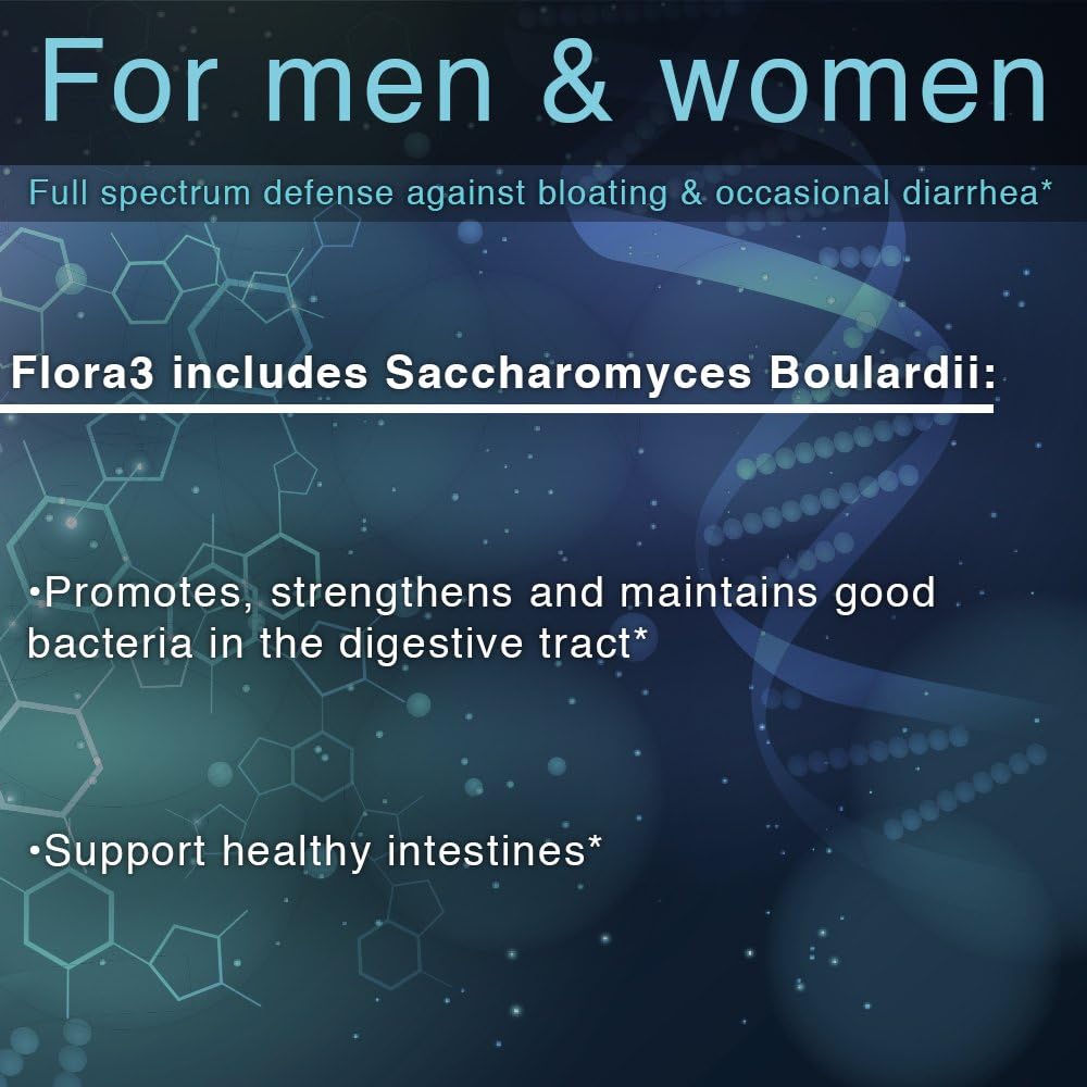 Lane Innovative - Flora3, Vegetable Capsules, Full Spectrum Defense Ag
