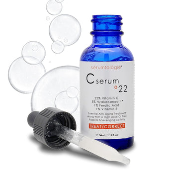 serumtologie C Serum 22 – Pure Vitamin C Serum for Face with Hyaluronic Acid & Ferulic Acid | Potent Anti-Aging Serum for Dark Spots, Fine Lines and Wrinkles | Brightening Serum - 1.15