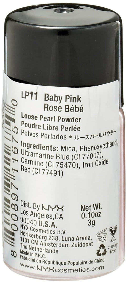 NYX Professional Makeup Loose Pearl Eyeshadow, Baby Pink, 0.06  (Pack of 2)