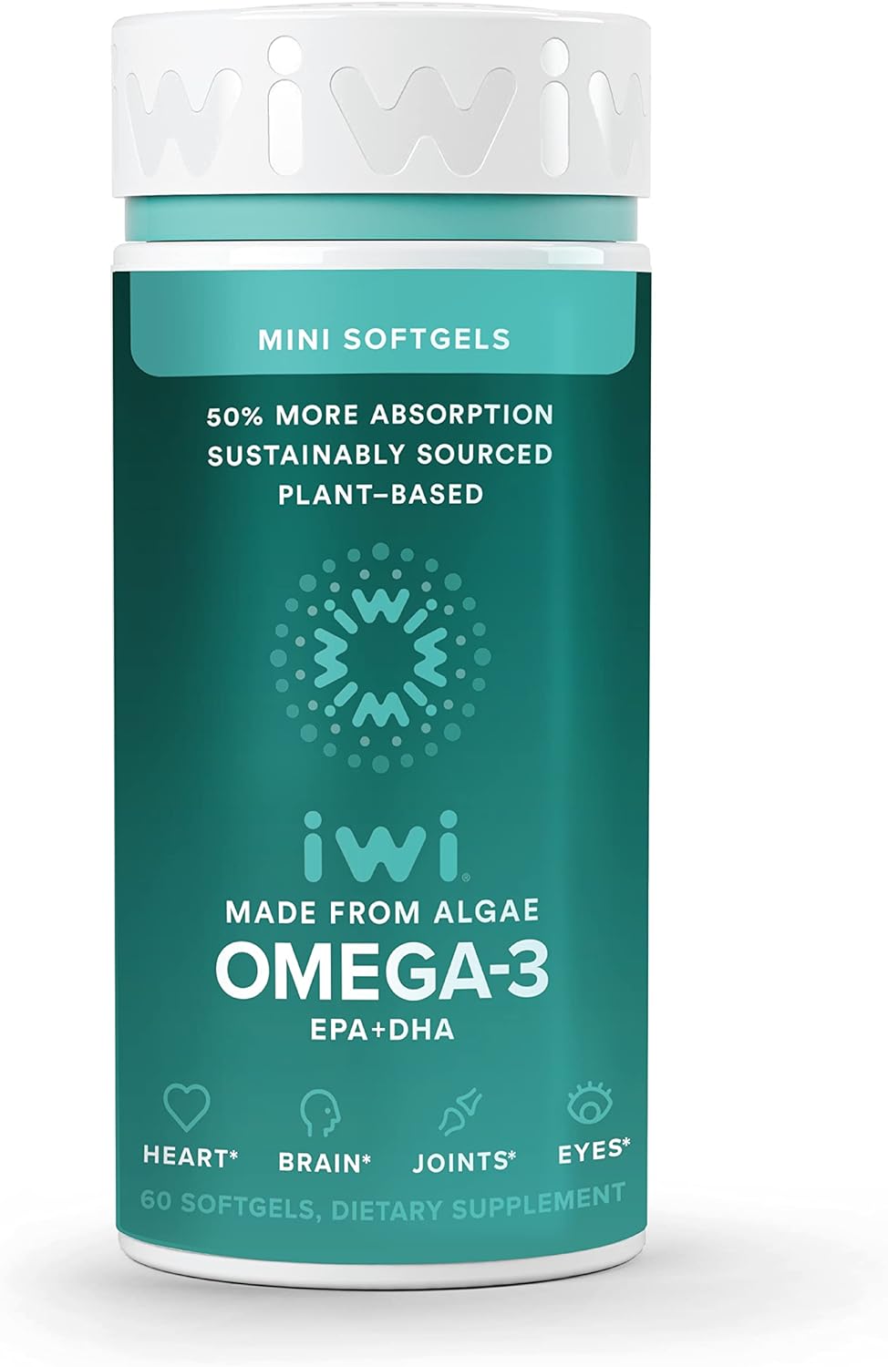 IWI Life Omega 3 Mini Supports a Healthy Heart, Brain Development, Strong Bones & Joints and Eye Health, 30 Day Supply