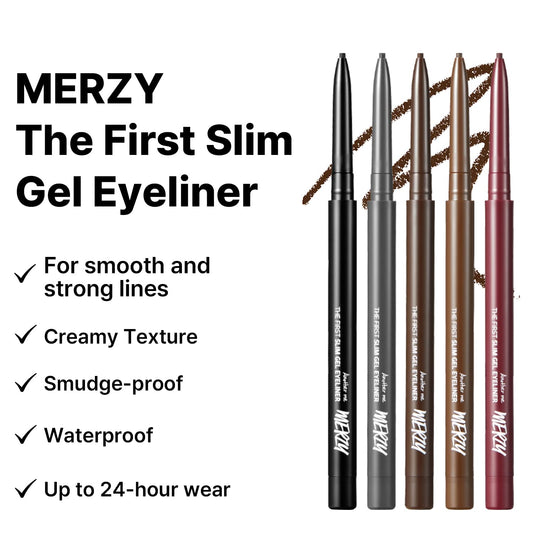 MERZY The First Slim Gel Eyeliner, Ultra-Slim Pencil, Creamy texture, K-beauty GS5 BURGUNDY BERYL (0.03 , 0.05g)