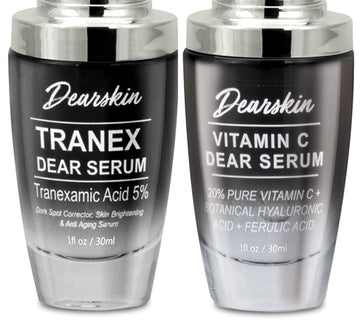 Dearskin Skincare Care Set with Tranexamic Acid Serum plus Vitamin C Serum for an effective skincare routine. Anti-Oxidant, Anti-Aging, Dark and Brown Spot Remover