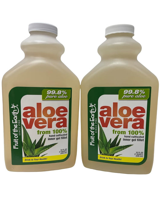 ThisNThat Aloe Vera Juice Bundle Includes: (2) Fruit of The Earth 32oz