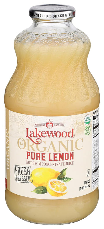 Lakewood Juice Pure Lemon Organic, 32 Oz