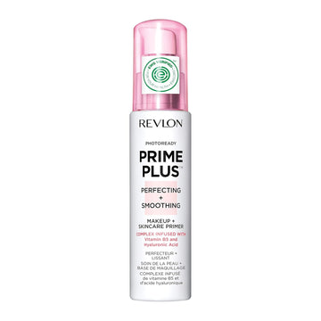 Revlon Face Primer, PhotoReady Prime Plus Face Makeup for All Skin Types, Blurs & Fills in Fine Lines, Infused with Vitamin B5 and Hyaluronic Acid, Perfecting & Smoothing, 1