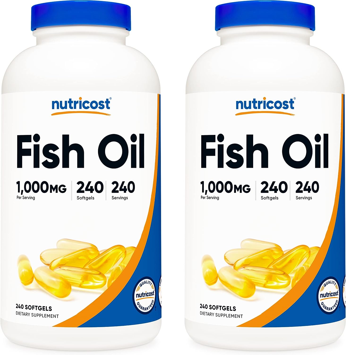 Nutricost Fish Oil 1000mg (560mg of Omega-3), 240 Softgels (2 Bottles)