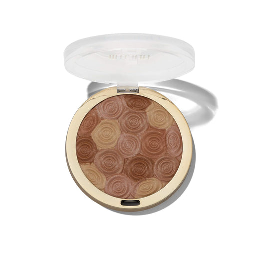 Milani Illuminating Face Powder - Hermosa Rose (0.35 ) Cruelty-Free Highlighter, Blush & Bronzer in One Compact to Shape, Contour & Highlight