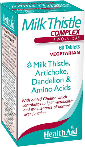 HealthAid Milk Thistle Complex 60 Vegetarian Tablets, Pack of 1

0.1 Kilo Grams