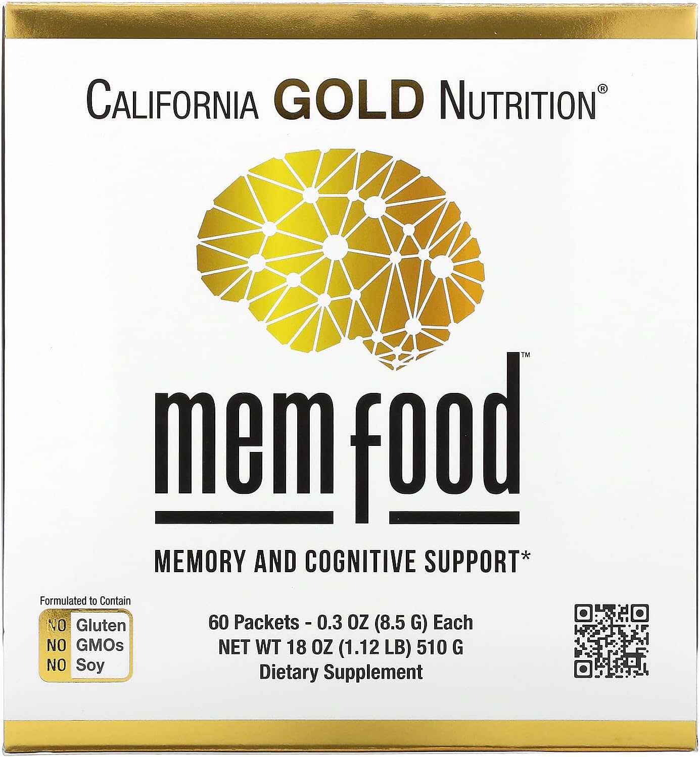 MEM Food, Memory & Cognitive Support, 60 Packets, 0.3 oz (8.5 g) Each,