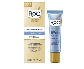 RoC Multi Correxion 5 in 1 Anti-Aging Eye Cream for Puffiness, Under Eye Bags & Dark Circles, Skin Care Treatment with Shea Butter, 0.5   (Packaging May Vary)
