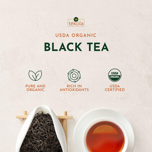 tekola Tea Co. - Premium Blend, Processed and Packed in Ceylon, Black Tea Loose Leaf Robust and Flavorful (Organic Black Tea .)