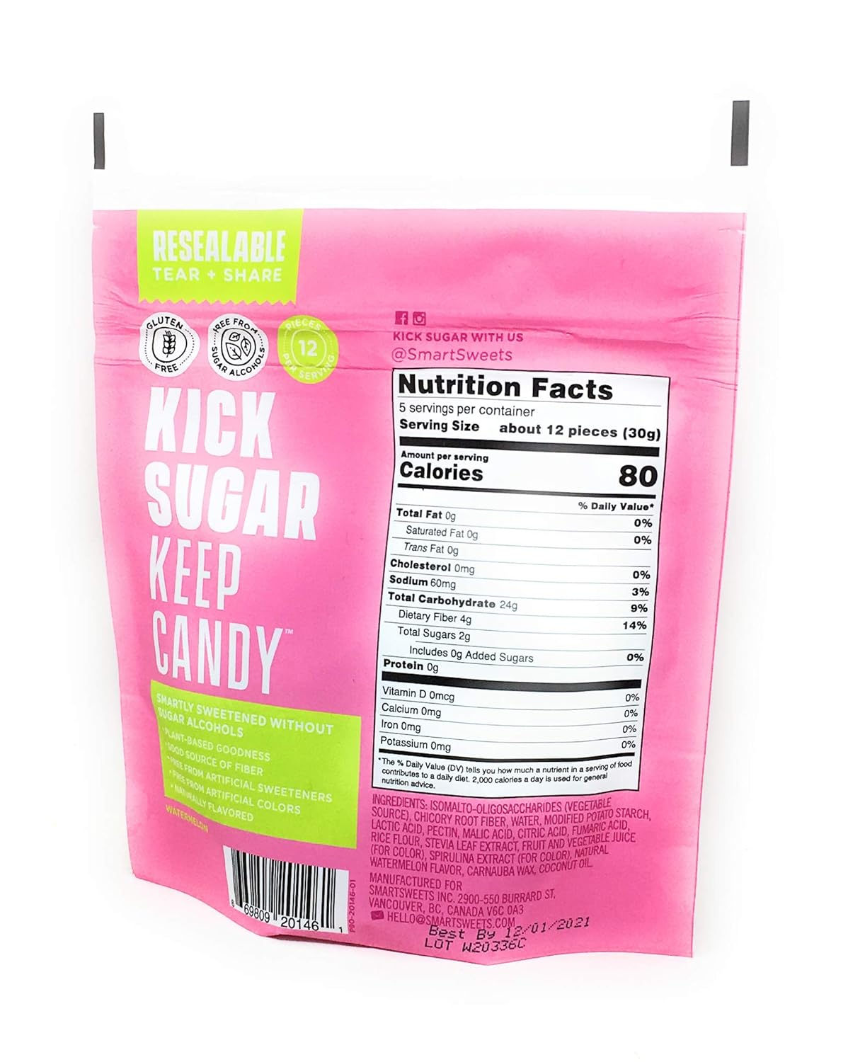 SMART SWEETS Sourmelon Bites, 5.3 OZ : Grocery & Gourmet Foo