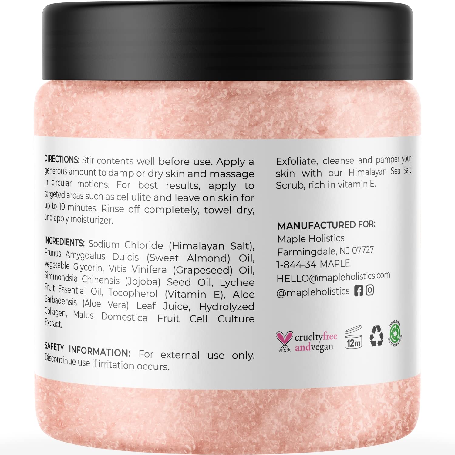 Esupli.com  Himalayan Salt Exfoliating Body Scrub - Pink Him