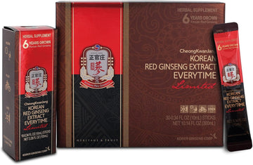 Korean Red Ginseng Everytime Limited 3000mg Sticks -30 Sticks10.14 Fl