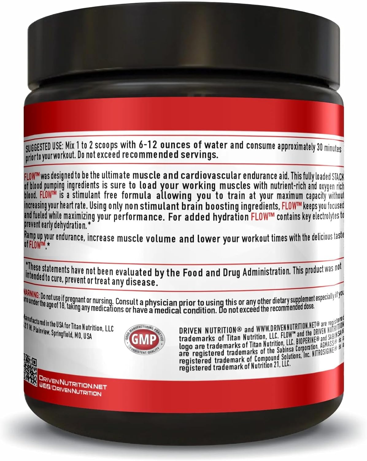  Flow-Stimulant Free Nitric Oxide Boosting Stack, with Citru